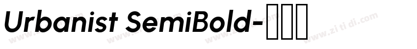 Urbanist SemiBold字体转换 Urbanist SemiBold字体转换